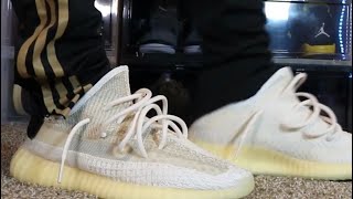 YEEZY 350 V2 NATURAL REVIEW + ON FEET (I HAD TO CUT THESE OFF)