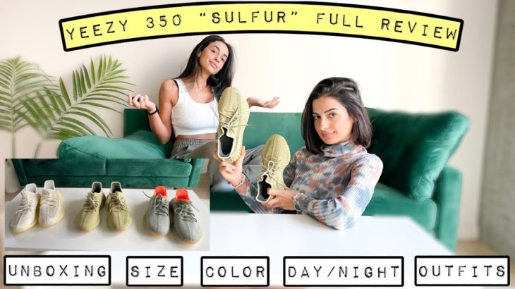 YEEZY BOOST 350 V2 “Sulfur” Review ON FEET – Size Comparison – watch before you buy1!