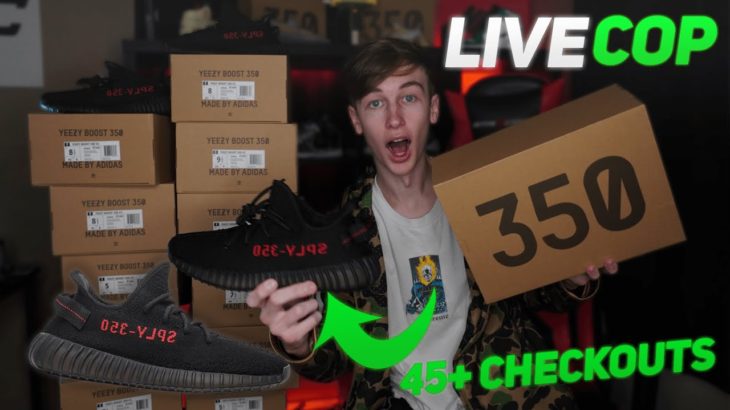 Making $3,139 in 1 hour…(Yeezy 350 V2 “Bred” LIVECOP + Meeting the Grinch?!)