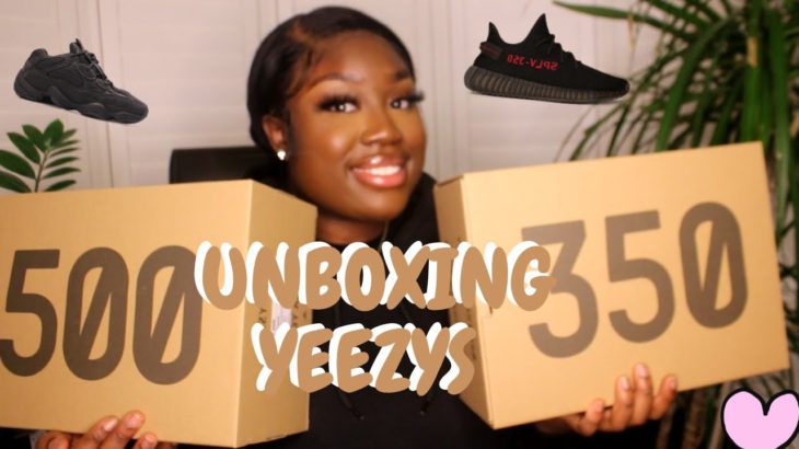 UNBOXING YEEZY 500 UTILITY BLACK AND 350 BOOST V2 CORE BLACK| GRACE LAXO