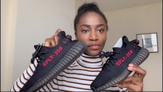 YEEZY 350 V2 BRED  REVIEW ON FOOT.
