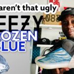 Yeezy QNTM Frozen Blue on feet