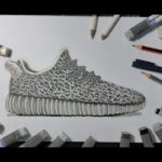 ilustracion de adidas yeezy 350v2 con kurecolor