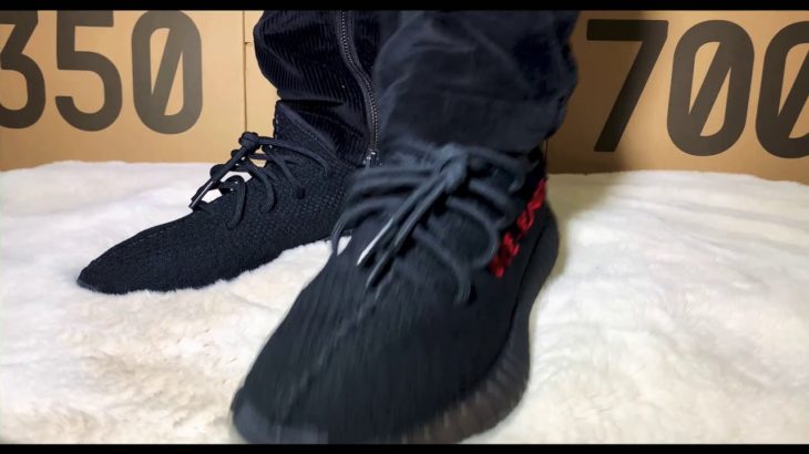 Adidas Yeezy Boost 350 V2 “Bred” On Feet