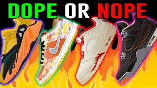DOPE or NOPE Sneaker Releases: Yeezy 700 sun, Dunk Street Hawker, J5 Chinese new year, J4 starfish