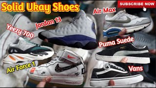 Jordan 13, Air Force 1 Just do It, Puma Suede, Yeezy  Boost 700 at dami pang solid na Ukay Shoes..