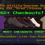 Yeezy 500 Utility, Yeezy 350 Bred, Supreme Box Logo and Stussy Air Force 1 Live cop! 60+ Checkouts!