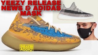adidas Yeezy Boost 380 Blue Oat ,Zyon 350 V2 Shoes Delayed & adidas Mask Unboxing Review sizing
