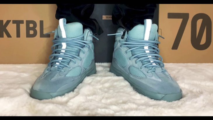 Adidas Yeezy Season 7 Desert Boot “House Blue” On Feet