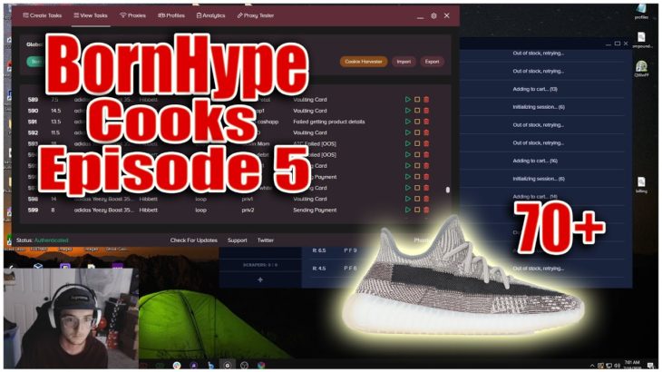 BornHype Cooks Ep #5 – Yeezy 350 v2 Zyon 70+ CHECKOUTS & More! (LIVE COP!)