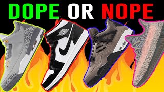 DOPE or NOPE Sneakers Releases: Carbon Fiber, Jordan 4 Taupe Yeezy 350 ash stone, Jordan 3 cool grey
