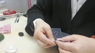 袖のぐし縫い。@徳島でオーダースーツ テーラーボストン屋