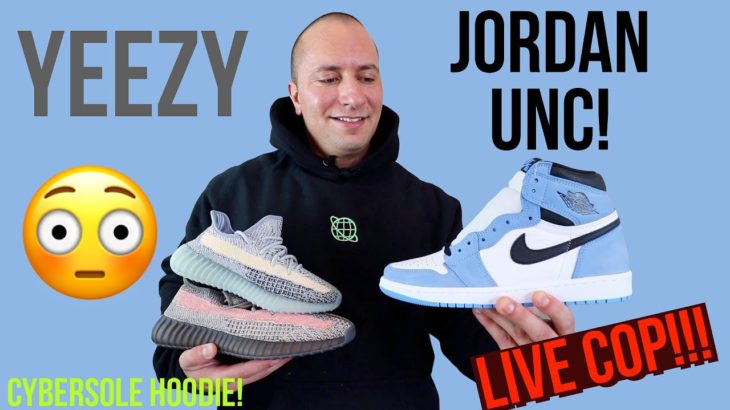 Jordan 1 UNC + Yeezy 450 Cloud White LIVE COP!!! Plus first look at Yeezy Ash Stone & Ash Blue!