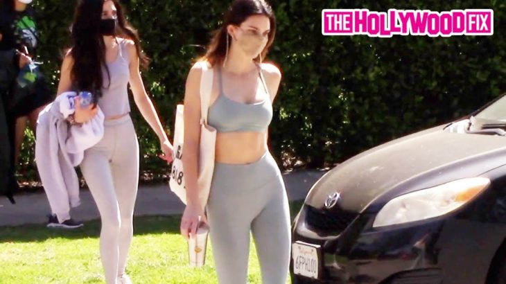 Kendall Jenner Still Wears Yeezy Slides To Pilates Despite Kim Kardashian & Kanye West Divorcing