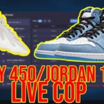 LIVE COP – Yeezy 450 Cloud White and Jordan 1 UNC Univeristy Blue