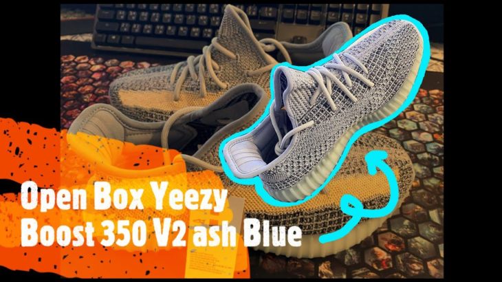 Open Box Adidas Yeezy Boost 350 V2 Ash blue Live