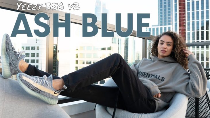 YEEZY 350 v2 ASH BLUE ON FOOT REVIEW and STYLING HAUL: Is this Better than the Israfil?