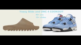 Air Jordan 4 UNC & Adidas Yeezy Slide Live Cop
