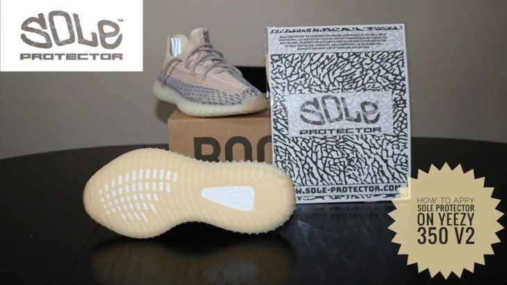 How to apply sole protectors to Yeezy 350 V2 “Ash Pearl” With blow dryer