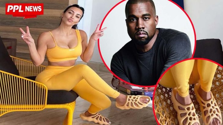 Kim Kardashian shows off the latest Yeezy shoes from Kanye West despite the divorce