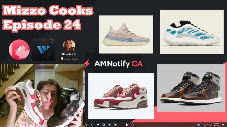 Mizzo Cooks Ep 24 – Air Max Bacon, Jordan 1 Patina, Yeezy Ash Pearl and Kyanite, and more! Live Cop