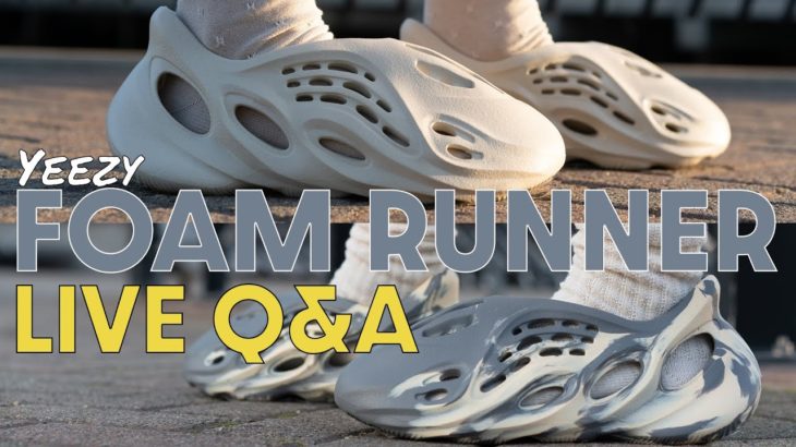 YEEZY FOAM RUNNER LIVE UNBOXING (MXT MOON and SAND), CHAT and Q&A