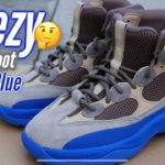 Yeezy Desert Boot Taupe Blue on feet