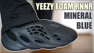 ADIDAS YEEZY FOAM RUNNER MINERAL BLUE REVIEW & ON FEET + SIZING & RESELL….. WORTH THE PRICE?