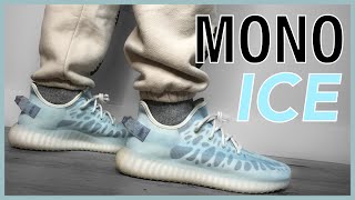 HUGE STOCK!! YEEZY 350 V2 Mono Ice Review + On Foot