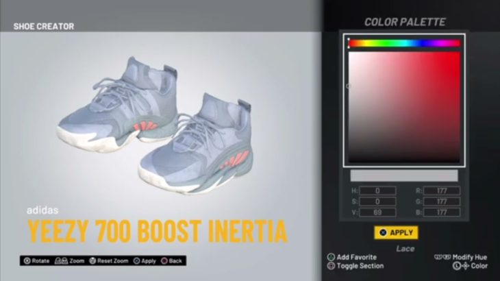 NBA 2K21 Shoe Creator: Adidas BYW 2 “Yeezy 700 Boost Inertia”