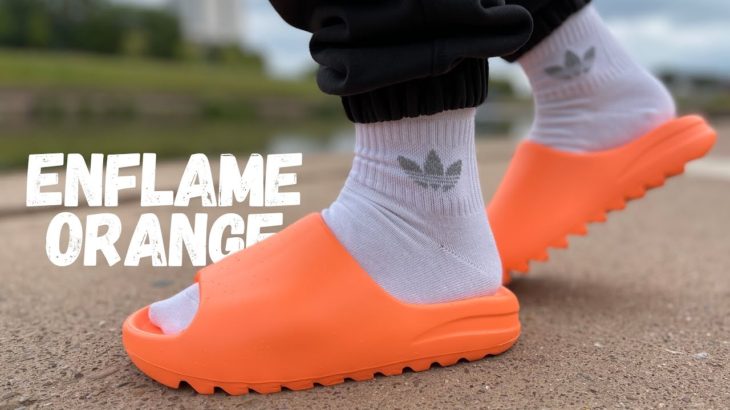 WTF Did They Do To These?? Yeezy Slide Enflame Orange Review & On Foot