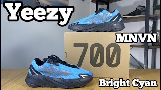 Yeezy 700 MNVN Bright Cyan Review& On foot