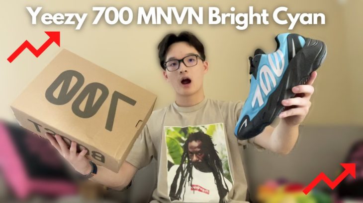 Yeezy Boost 700 MNVN Bright Cyan Unboxing & Review & On Feet + Resell Prediction