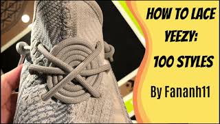 100 styles to lace Yeezy 350 part 3: Marshmallow, Back Horn, Front Horn