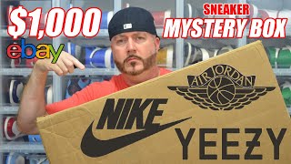 $1,000 eBay SNEAKER MYSTERY BOX !!! (JORDAN, NIKE, YEEZY, ???) GOAT x STOCKX x SNEAKERCON