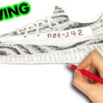 How to draw Adidas Yeezy 350 Boost | Art Therapy