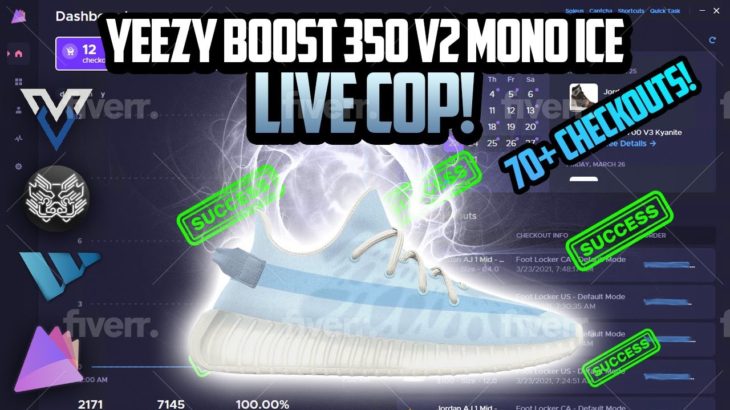 Live Cop Ep 5 – Yeezy Boost 350 V2 Mono Ice – Prism, Kylin Bot, Wrath, Velox