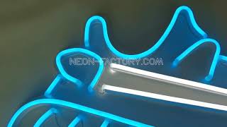 DIY Yeezy blue sneakers hypebeast led neon signs
