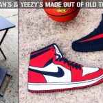 Jordan’s & Yeezy’s made out of old side tables