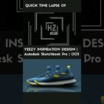 Yeezy Design Inspiration | Quick Time Lapse | 003 #footwear #footweardesign #adidas #autodesk