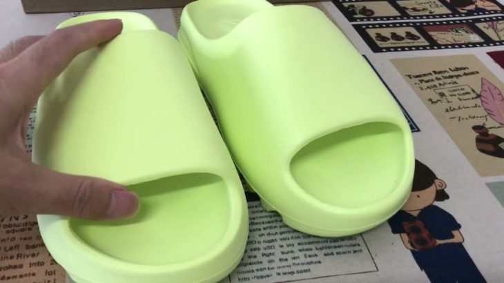 Yeezy Slides Glow Green First Review