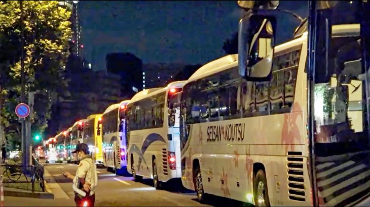 全国から結集した観光バスがオリンピック輸送に総動員される！