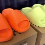 $68 YEEZY SLIDE GX6138 Slides Glow Green Slides Enflamed Orange