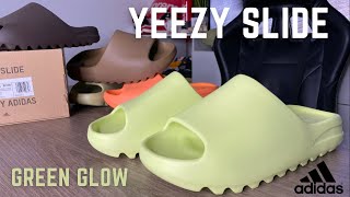 Yeezy Slide Glow Green ON Feet Review And Sizing Tips