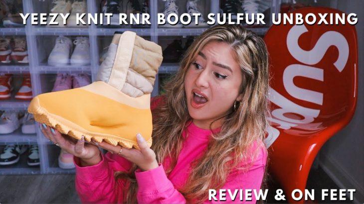 UNBOXING YEEZY KNIT RUNNER BOOT SULFUR REVIEW & ON FEET