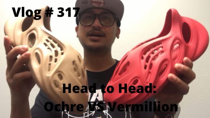 Vlog # 317 – Head to Head adidas Yeezy Foam RNNR:  Ochre VS Vermillion