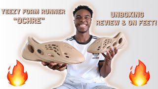 YEEZY FOAM RUNNER “OCHRE” UNBOXING REVIEW & ON FEET FIRST IMPRESSIONS THESE ARE WILD FOR 2021!!!
