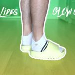 Yeezy Slides Glow Green On Feet Review