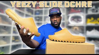 FINALLY GOT ME A PAIR OF THE NEW YEEZY SLIDE OCHRE | REVIEW + ON FOOT