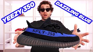 FIRST LOOK 👀 adidas Yeezy Boost 350 V2 Dazzling Blue | Early Sneaker Review + 2022 Release Date